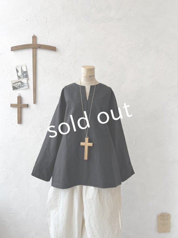 画像2: je suis comme je suis/キーネックプルオーバー・ブラック (2)