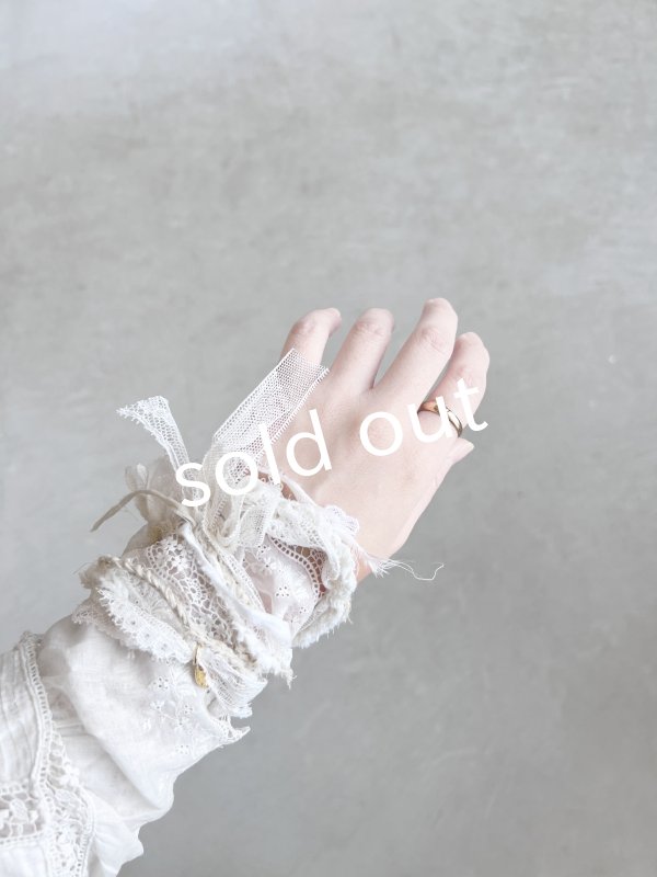 画像8: toromeco／アンティークレースと天然石のラリエット (8)