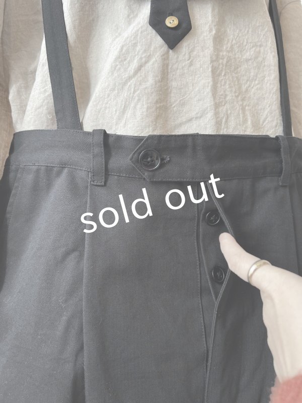 画像3: je suis comme je suis/サスペンダーパンツ・ブラック (3)