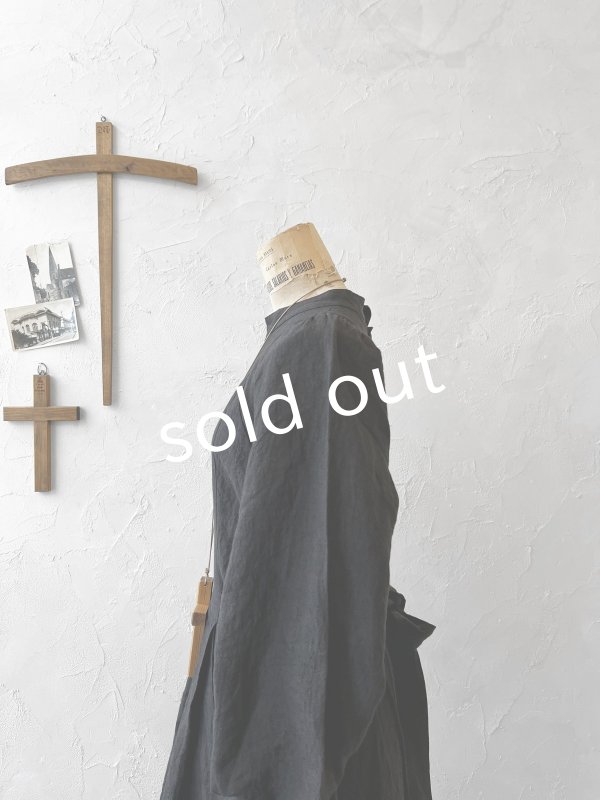 画像6: je suis comme je suis/ "marguerite" ロングドレス・ブラック (6)