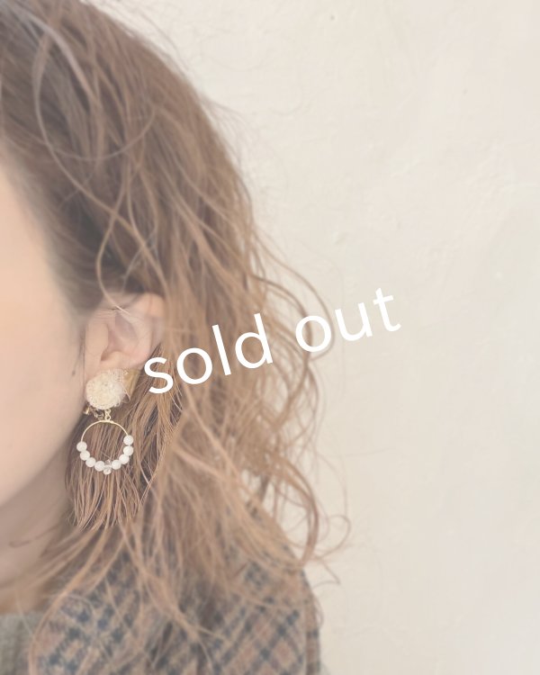 画像8: toromeco／草木染め ”tane” 天然石イヤリング (8)