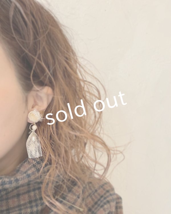 画像10: toromeco／草木染め ”tane” 2wayレースタッセルイヤリング (10)