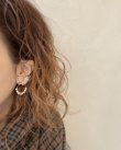 画像8: toromeco／アンティークシルクと天然石イヤリング・サーモンピンク (8)