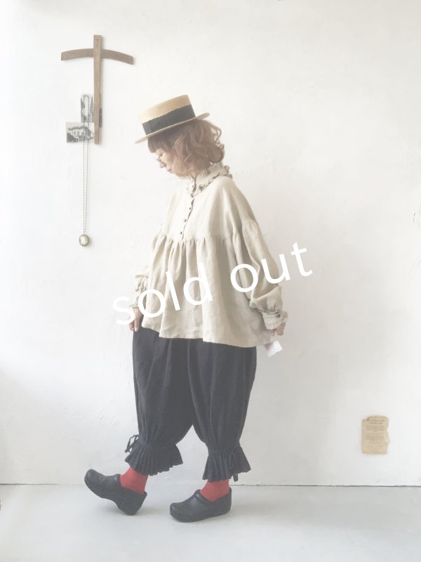 画像11: kosatofuku/フリルカラーブラウス・ブラック (11)