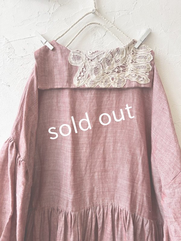 画像10: shizuka's／アンティークレースのセーラー襟ワンピース (10)