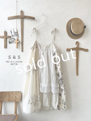 試着のみ marche' de soeur アンティークレース キャミワンピース shizuka's／アンティークレースのキャミワンピース - MARCHE' DE