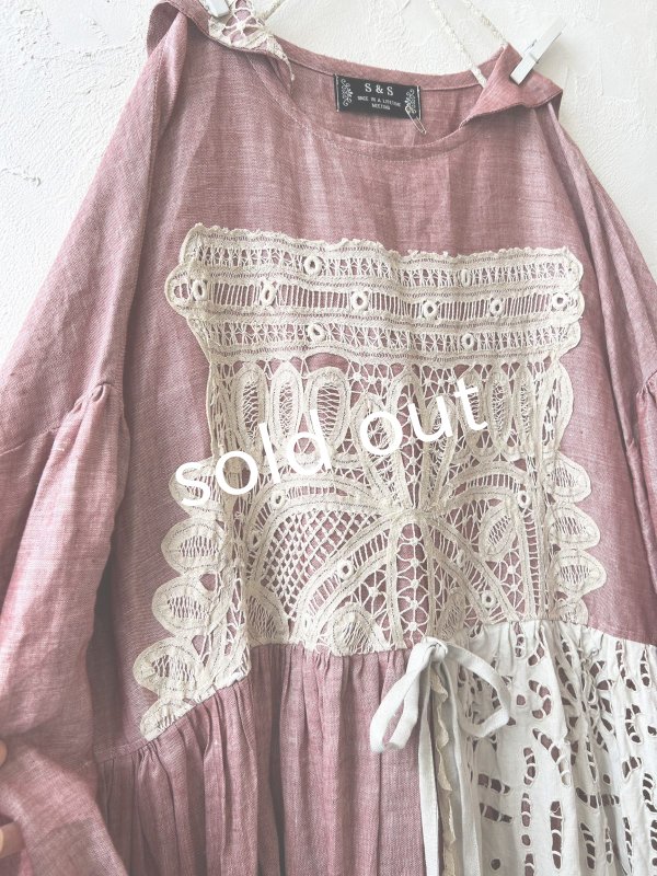 画像5: shizuka's／アンティークレースのセーラー襟ワンピース (5)