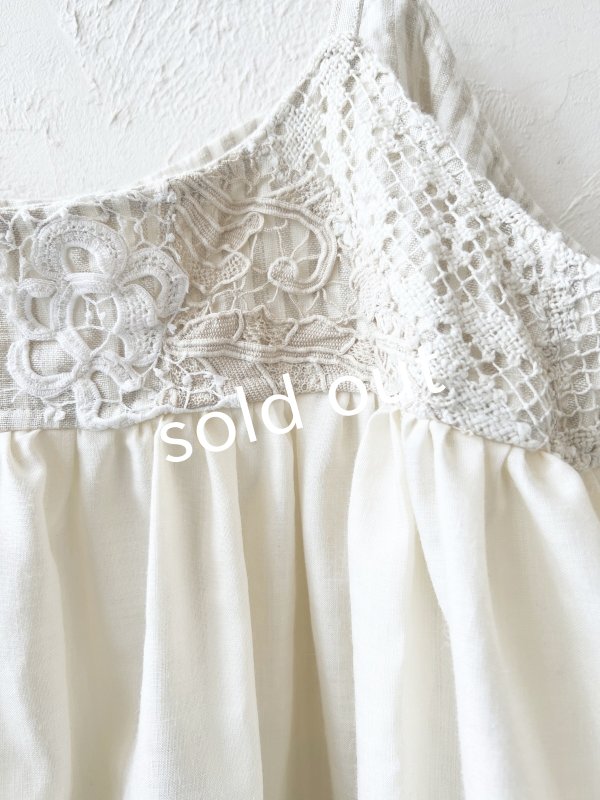 画像11: shizuka's／アンティークレースのキャミワンピース (11)