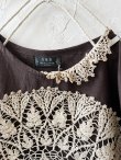 画像3: shizuka's／アンティークレースのワンピース・ビターチョコ (3)