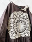 画像4: shizuka's／アンティークレースのワンピース・ビターチョコ (4)