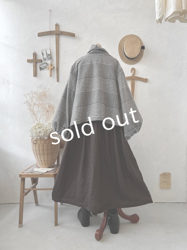 画像10: shizuka's/ベルベットリボンのコート・グレンチェック (10)