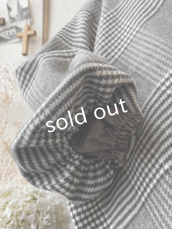 画像6: shizuka's/ベルベットリボンのコート・グレンチェック (6)