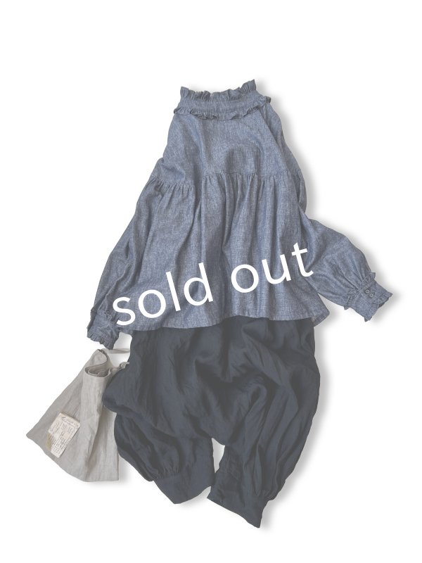 画像6: kosatofuku／フリルカラーブラウス・デニム (6)