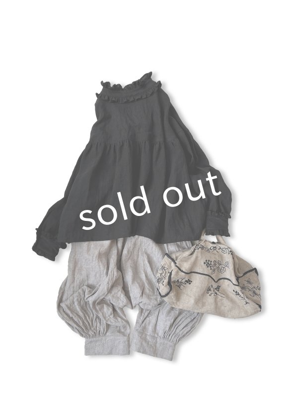 画像5: kosatofuku/フリルカラーブラウス・ブラック (5)