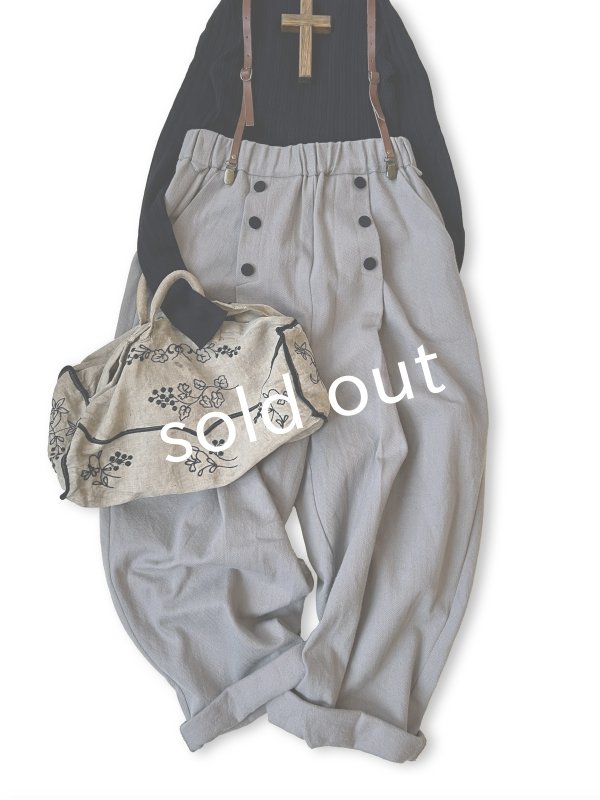 画像8: MAGALI /タックボタンパンツ・アッシュグレー (8)