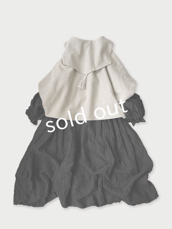 画像14: MARCHE' DE SOEUR／セーラ襟のタッセルちびコート・生成り (14)