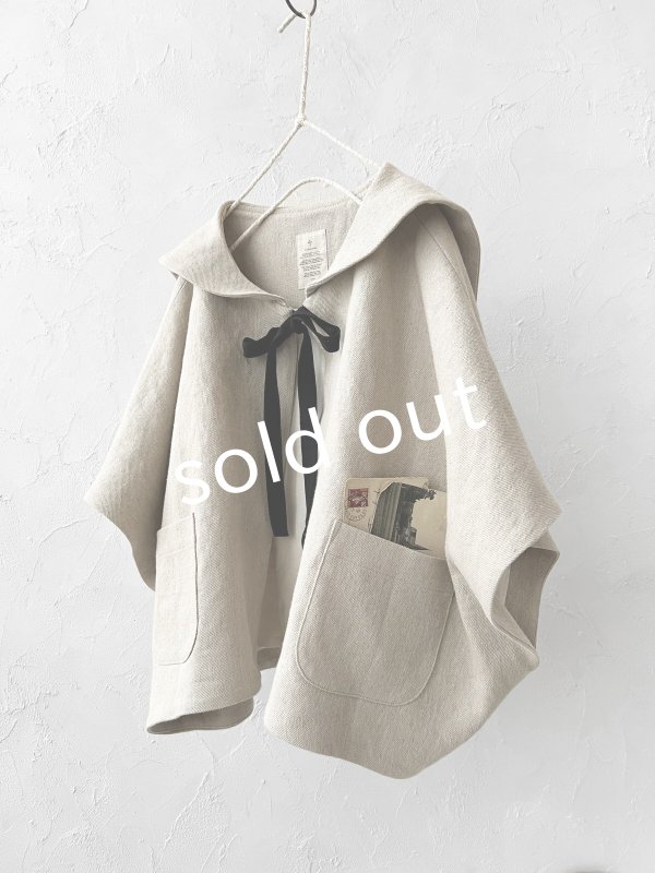 画像3: MARCHE' DE SOEUR／セーラ襟のタッセルちびコート・生成り (3)