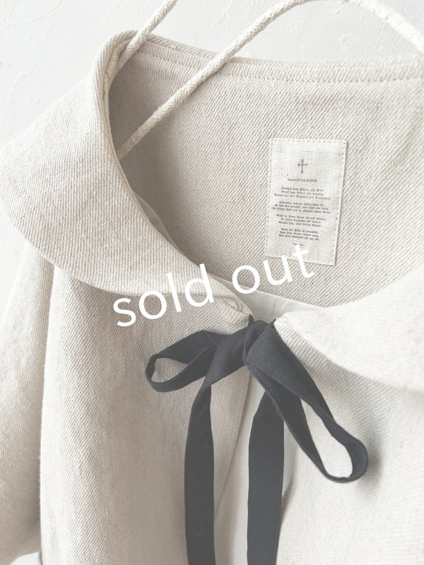 画像5: MARCHE' DE SOEUR／セーラ襟のタッセルちびコート・生成り (5)