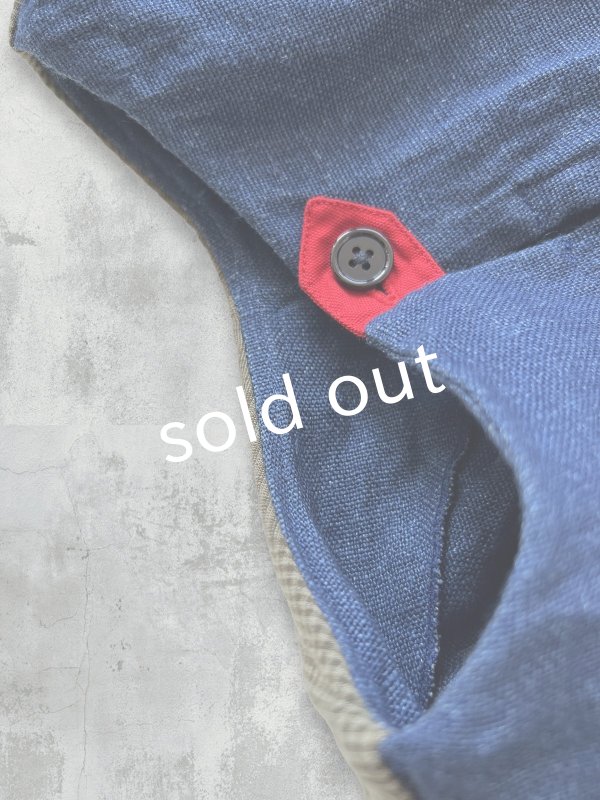 画像8: MARCHE' DE SOEUR/ターシャの種蒔ポケットワンピース・インディゴ×ハーブ (8)