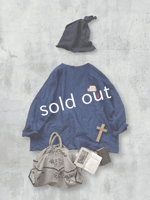 画像2: MARCHE' DE SOEUR/ちびポケットプルオーバー・インディゴ (2)