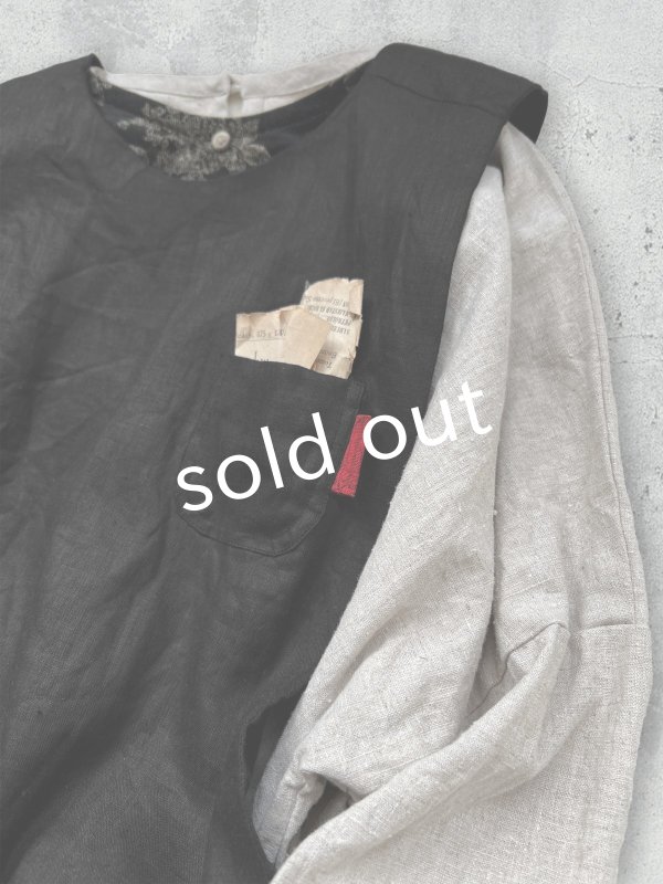 画像4: MARCHE' DE SOEUR／タブリエワンピース・黒 (4)