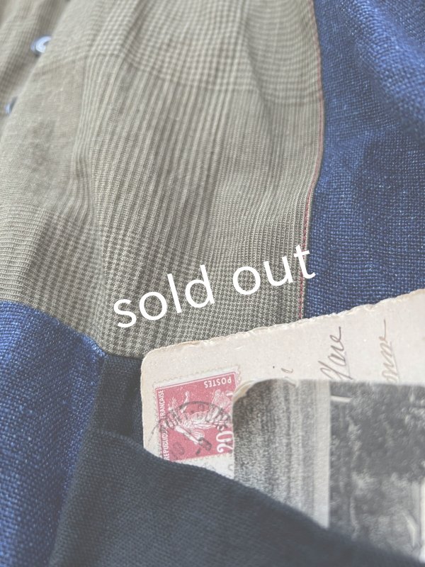 画像4: MARCHE' DE SOEUR/ターシャの種蒔ポケットワンピース・インディゴ×ハーブ (4)