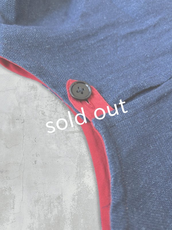 画像11: MARCHE' DE SOEUR/ターシャの種蒔ポケットワンピース・インディゴ×プチペイズリー (11)