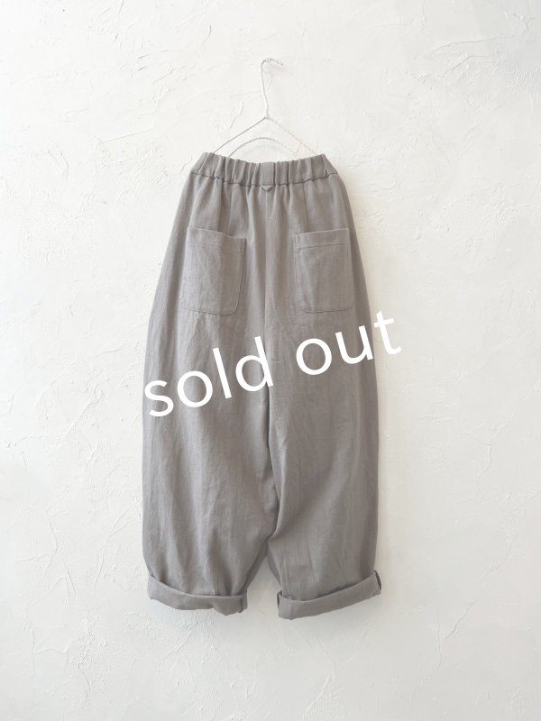 画像3: MAGALI /タックボタンパンツ・アッシュグレー (3)