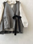 画像2: MAGALI /カシュクールジレ・アッシュグレー (2)
