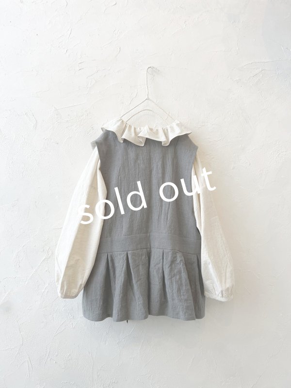 画像3: MAGALI /カシュクールジレ・アッシュグレー (3)