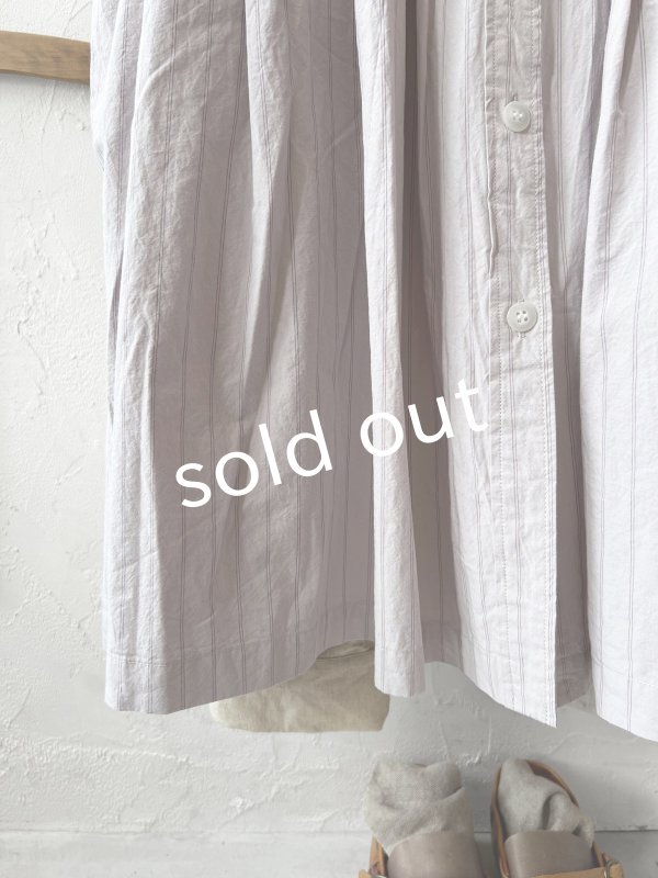 画像6: SO／タックワンピース・ライラックストライプ (6)