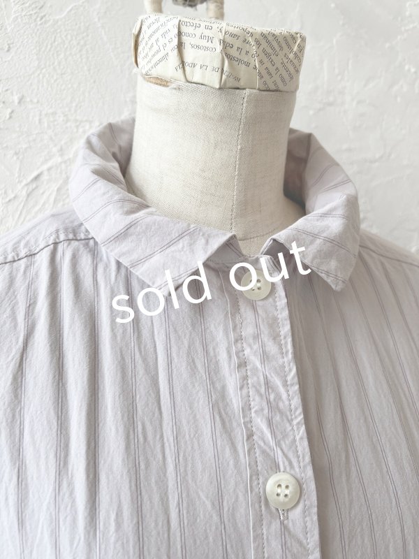 画像4: SO／タックワンピース・ライラックストライプ (4)