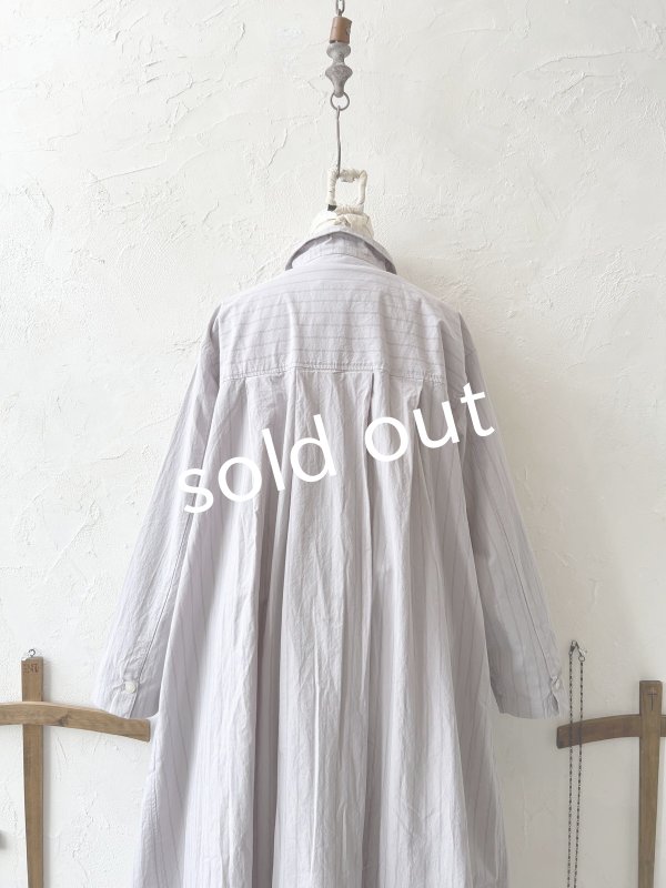 画像10: SO／タックワンピース・ライラックストライプ (10)