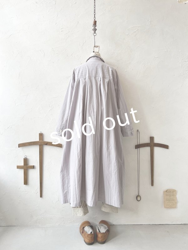 画像9: SO／タックワンピース・ライラックストライプ (9)