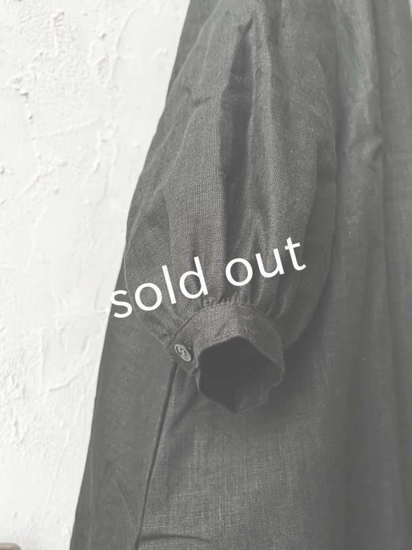 画像3: nous rendent heureux／フリル襟ピンタックワンピース・黒 (3)