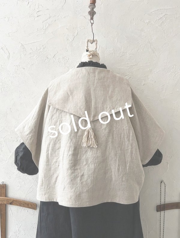 画像9: MARCHE' DE SOEUR／セーラ襟のタッセルちびジャケット・生成り (9)