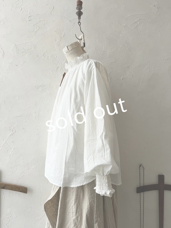 画像5: nous rendent heureux／シャーリングブラウス・オフ (5)