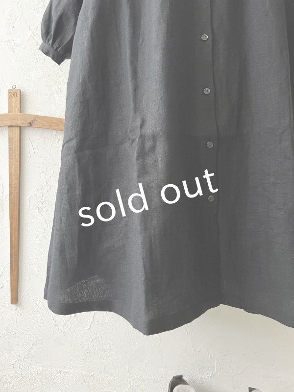 画像5: nous rendent heureux／フリル襟ピンタックワンピース・黒 (5)