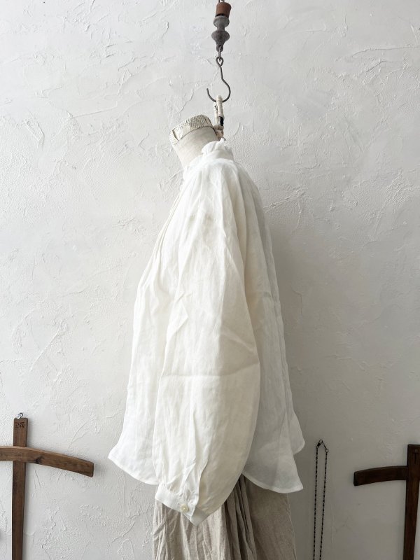 画像10: nous rendent heureux／フリル襟ピンタックブラウス・オフ (10)