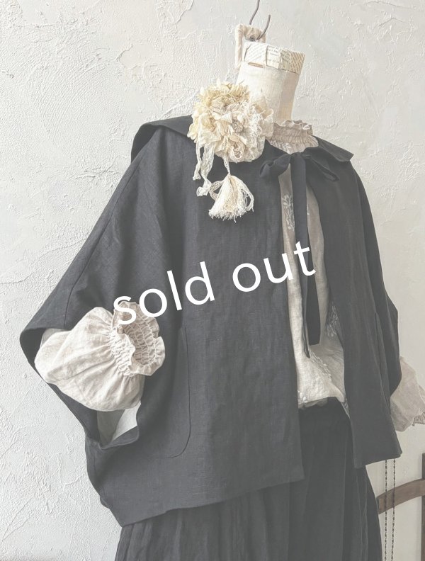 画像7: MARCHE' DE SOEUR／セーラ襟のタッセルちびジャケット・黒 (7)