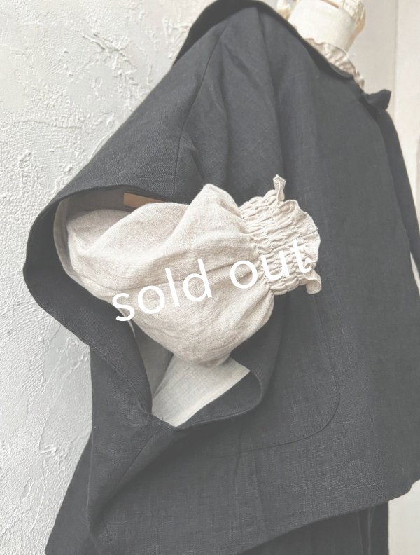 画像10: MARCHE' DE SOEUR／セーラ襟のタッセルちびジャケット・黒 (10)