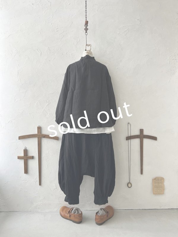 画像7: nous rendent heureux/フリル襟ピンタックブラウス・黒 (7)