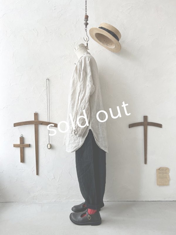 画像5: SO/フリルカラーシャツチュニック・ナチュラル (5)