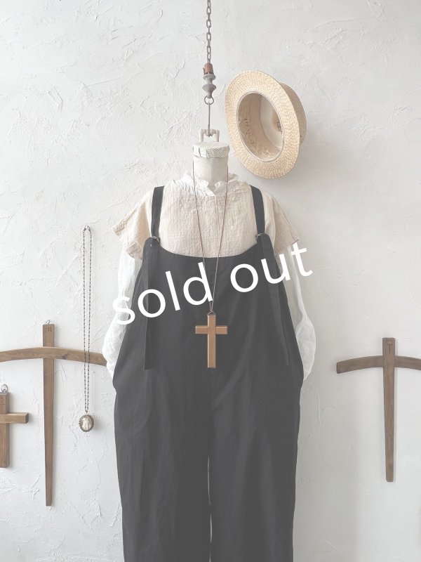 画像2: SO／サルエルサロペット ・ブラック (2)