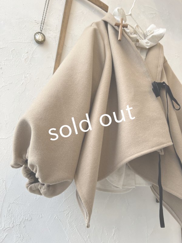 画像4: shizuka's/ベルベットリボンのコート・キャメルベージュ (4)