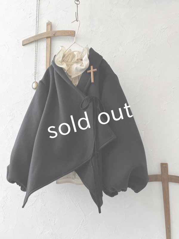 画像2: shizuka's/ベルベットリボンのコート・ブラック (2)