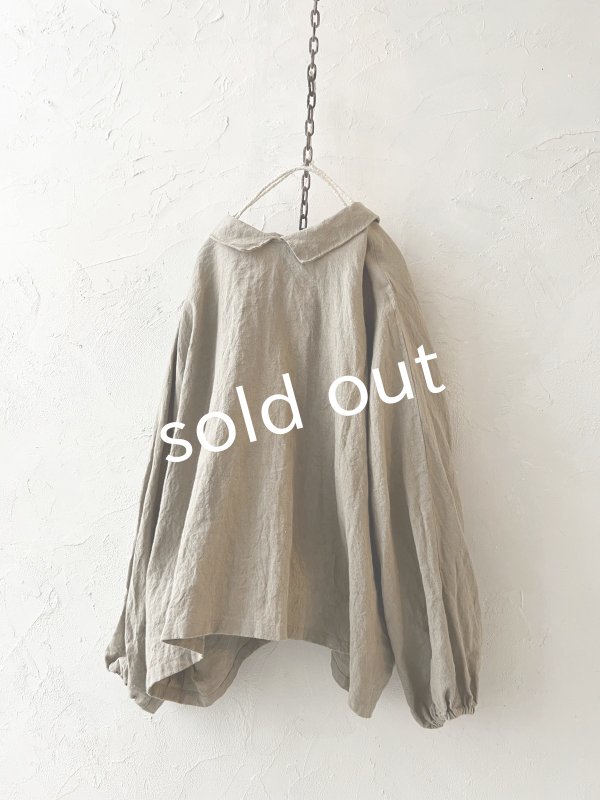 画像4: Libera&Capricciosa/2wayリネンブラウス・オリーブドラブ (4)