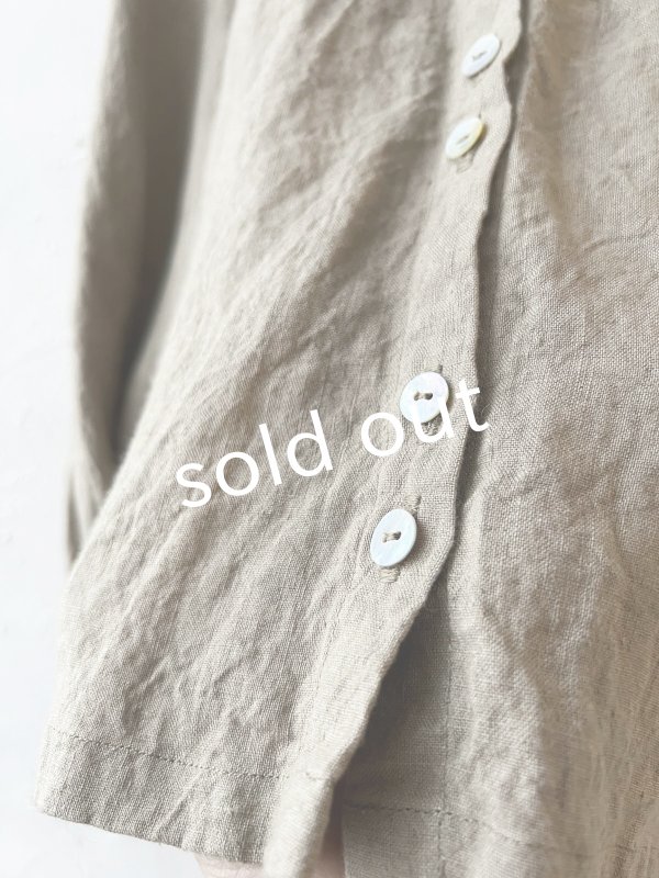 画像3: Libera&Capricciosa/2wayリネンブラウス・オリーブドラブ (3)