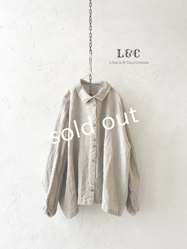 画像2: Libera&Capricciosa/2wayリネンブラウス・フラックス (2)