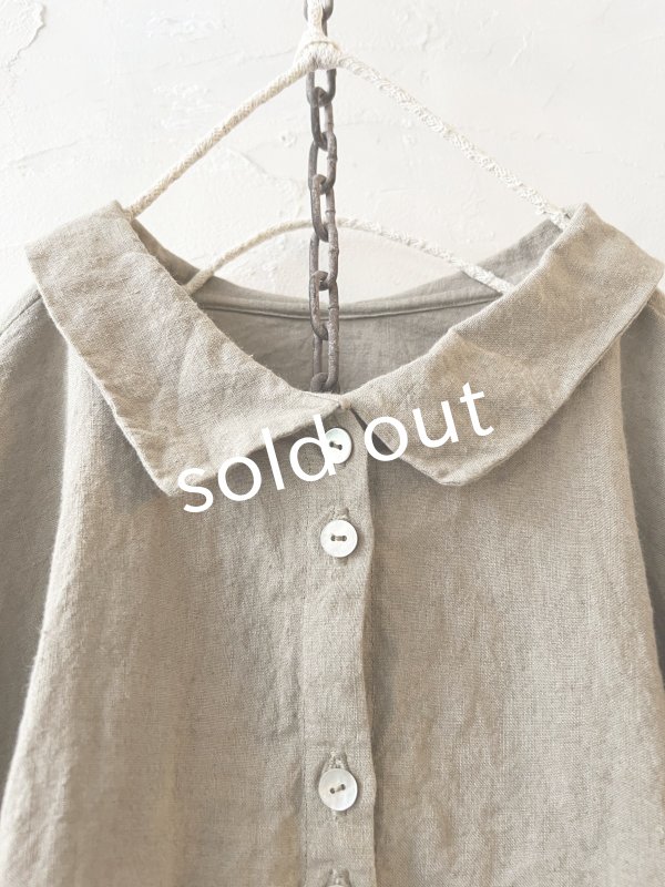 画像2: Libera&Capricciosa/2wayリネンブラウス・オリーブドラブ (2)